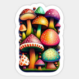 Mushroom Doodle Sticker